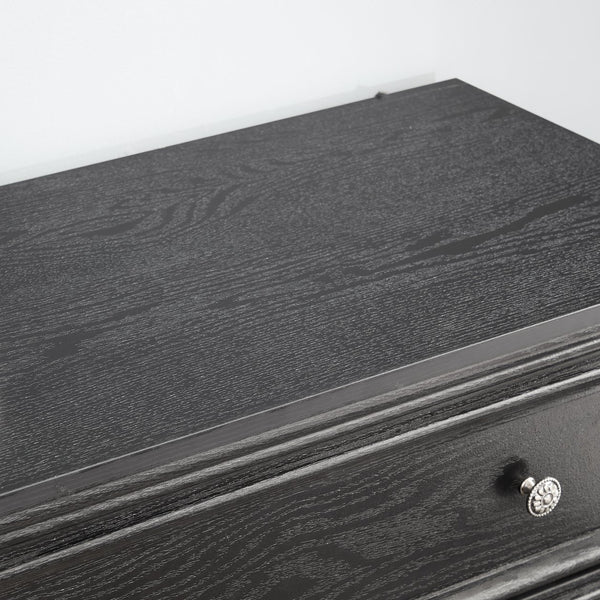 English Elm Modern 5 Drawers Dresser with Smooth Glide Drawers, Stylish Metal Handles & Unique Stable Feet Organizer for Bedroom and Living Room Storage (45.87"L x 20.08"W x 11.03"H) Black W2275P149804