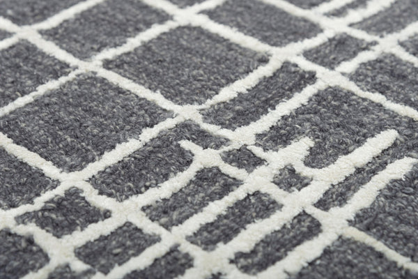 Alora Decor Classic Gray Hand-Tufted Wool-Viscose Rug — Modern Minimalist Rectangle With Soft Texture And Sheen 8'9" x 11'9" 02102110100168919