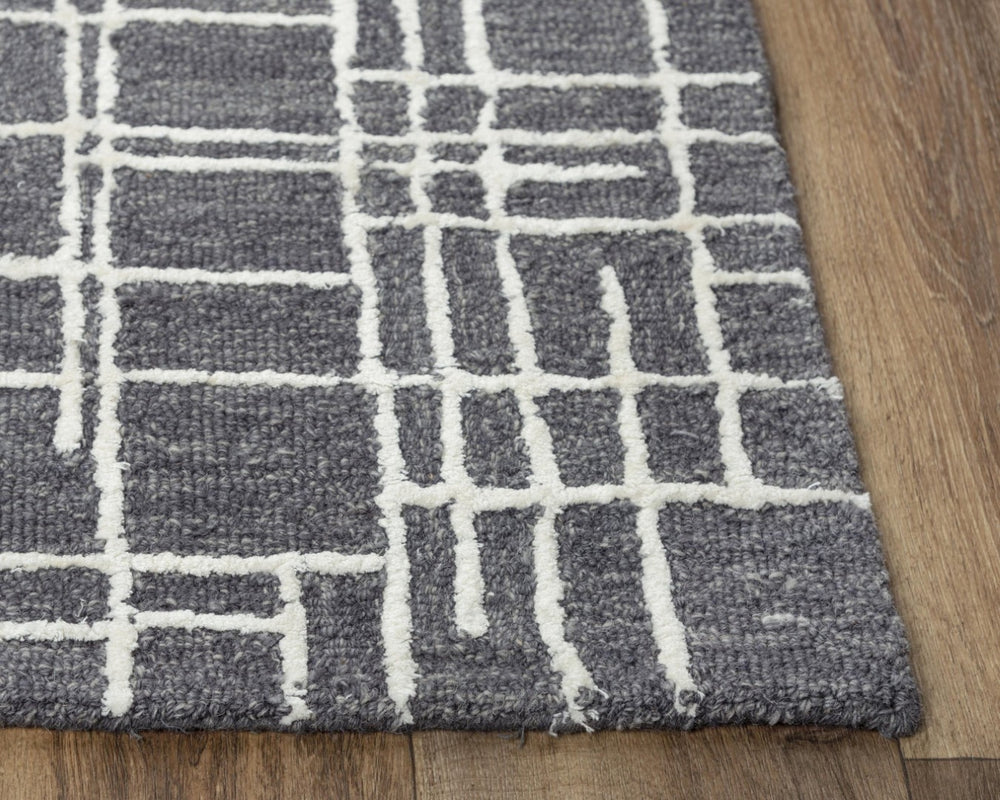 Alora Decor Classic Gray Hand-Tufted Wool-Viscose Rug — Modern Minimalist Rectangle With Soft Texture And Sheen 8'9" x 11'9" 02102110100168919