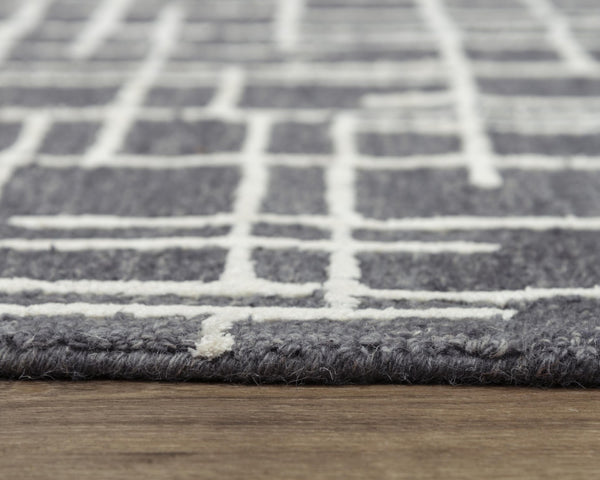 Alora Decor Classic Gray Hand-Tufted Wool-Viscose Rug — Modern Minimalist Rectangle With Soft Texture And Sheen 8'9" x 11'9" 02102110100168919