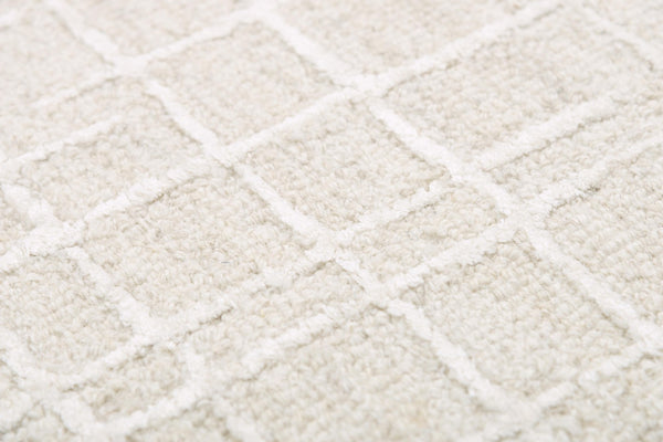 Alora Decor Classic Hand-Tufted Beige Rug With Wool-Viscose Blend, Subtle Linear Texture And Elegant Modern Charm 5' x 7'6" 02102110300370576