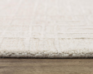Alora Decor Classic Hand-Tufted Beige Rug With Wool-Viscose Blend, Subtle Linear Texture And Elegant Modern Charm 5' x 7'6" 02102110300370576