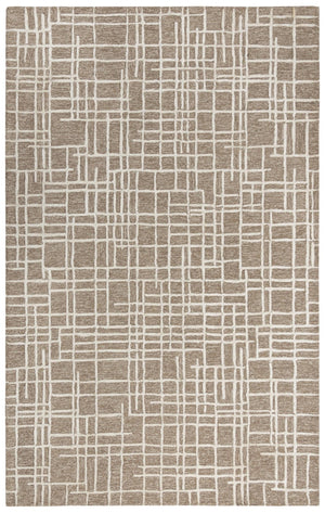 Alora Decor Classic Brown Rectangle Rug Hand-Tufted In India With 85% Wool 15% Viscose, Dense Cut Pile, Modern Flair 5' x 7'6" 02102110412550576