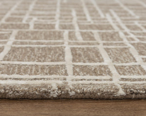 Alora Decor Classic Brown Rectangle Rug Hand-Tufted In India With 85% Wool 15% Viscose, Dense Cut Pile, Modern Flair 5' x 7'6" 02102110412550576
