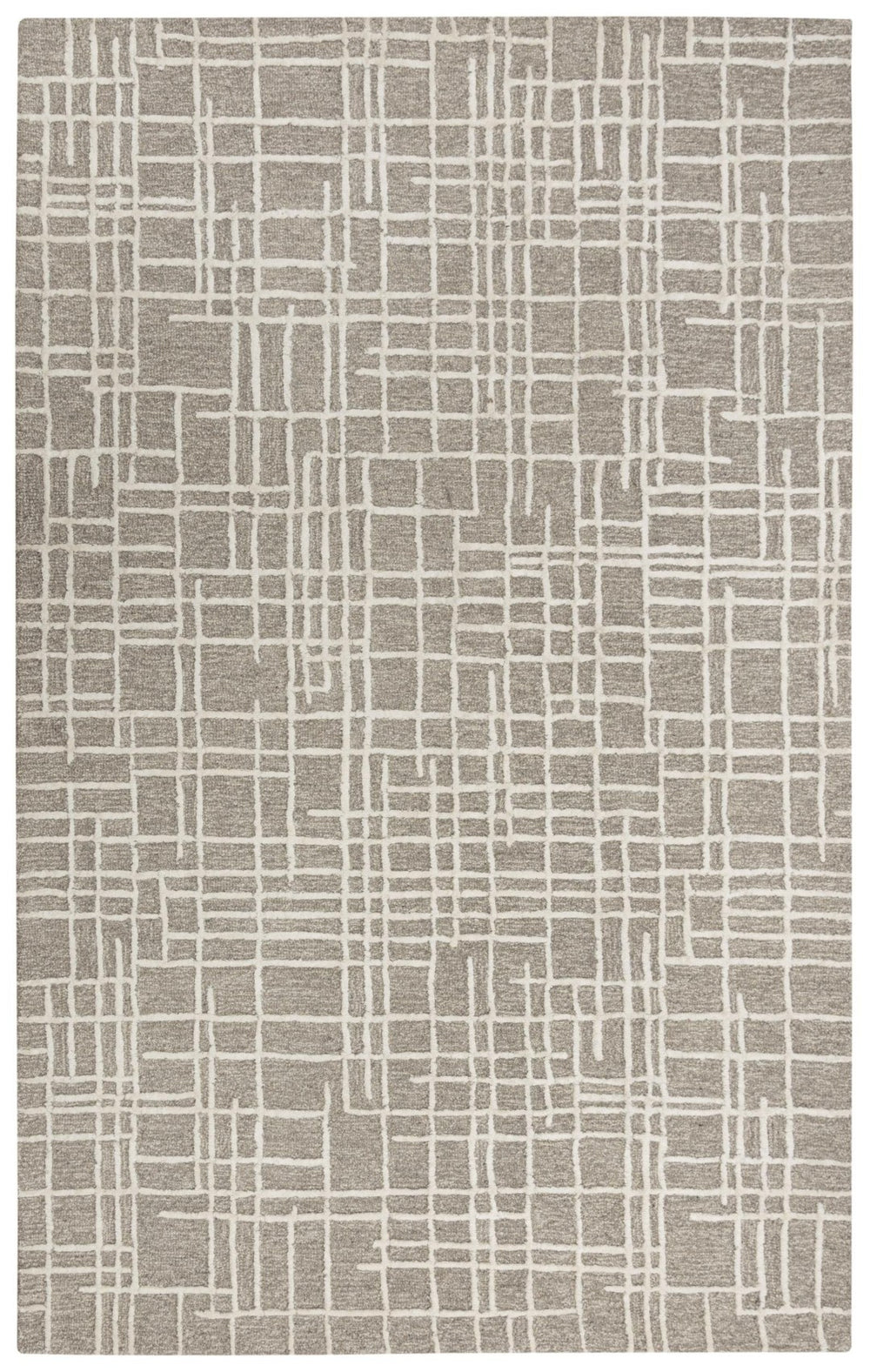 Alora Decor Classic Hand-Tufted Rug In Taupe Natural Geometric Design 85% Wool 15% Viscose Soft Durable Luxe Finish 7'9" x 9'9" 02102110533557999