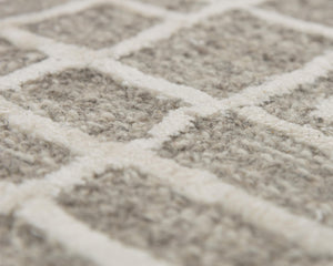 Alora Decor Classic Hand-Tufted Rug In Taupe Natural Geometric Design 85% Wool 15% Viscose Soft Durable Luxe Finish 7'9" x 9'9" 02102110533557999