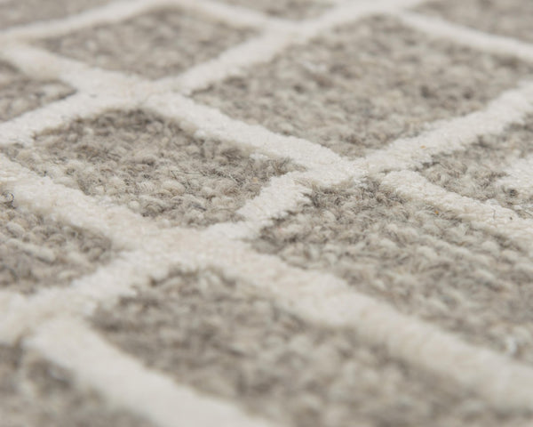 Alora Decor Classic Hand-Tufted Rug In Taupe Natural Geometric Design 85% Wool 15% Viscose Soft Durable Luxe Finish 7'9" x 9'9" 02102110533557999