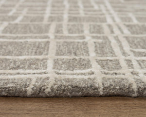Alora Decor Classic Hand-Tufted Rug In Taupe Natural Geometric Design 85% Wool 15% Viscose Soft Durable Luxe Finish 7'9" x 9'9" 02102110533557999