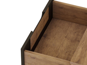 English Elm Rockefeller 20" Nightstand Gray with 2 Soft‑Glide Drawers, Metal Splayed Legs & Custom Handles B365P398146