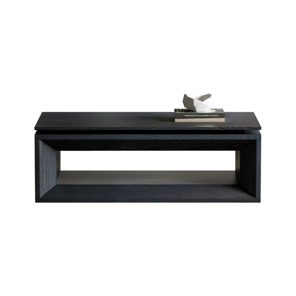 English Elm 43.3'' Wood Veneer Lift Top Coffee Table with Hidden Storage for Living Room Black W1435P453256
