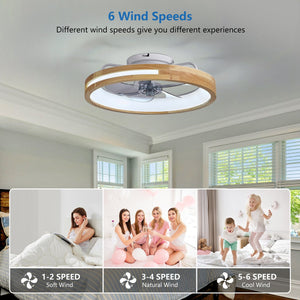 English Elm 20 Inch Ceiling Fan With Lights & Remote – Stylish Low Profile, Quiet Airflow For Small Spaces W1340P343854