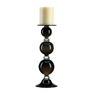 Blk Globe Candleholder Black And Clear 02180 Cyan Design