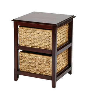 OSP Home Furnishings Seabrook Two-Tier Storage Unit Espresso