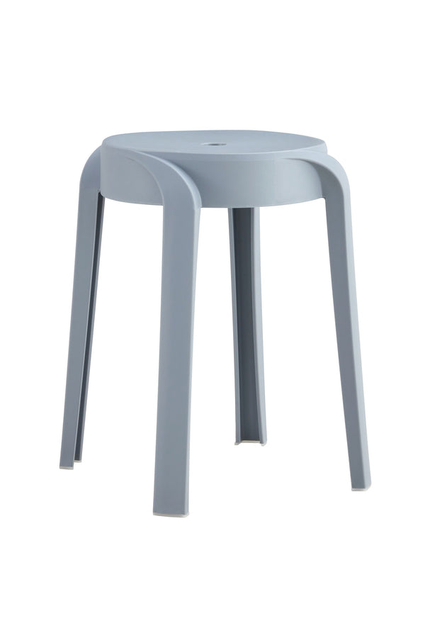 English Elm 6 Stackable Classroom Stools Set of Six Durable Plastic Nesting Seats 16.9" Height Anti-Slip Design, Indoor Outdoor Flexible Seating Gray W370P197232