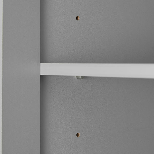 English Elm Storage Cabinet Modern Two-Door MDF Organizer with Adjustable Shelf, Anti-Tip Hardware, Durable Design Grey N725P331419E