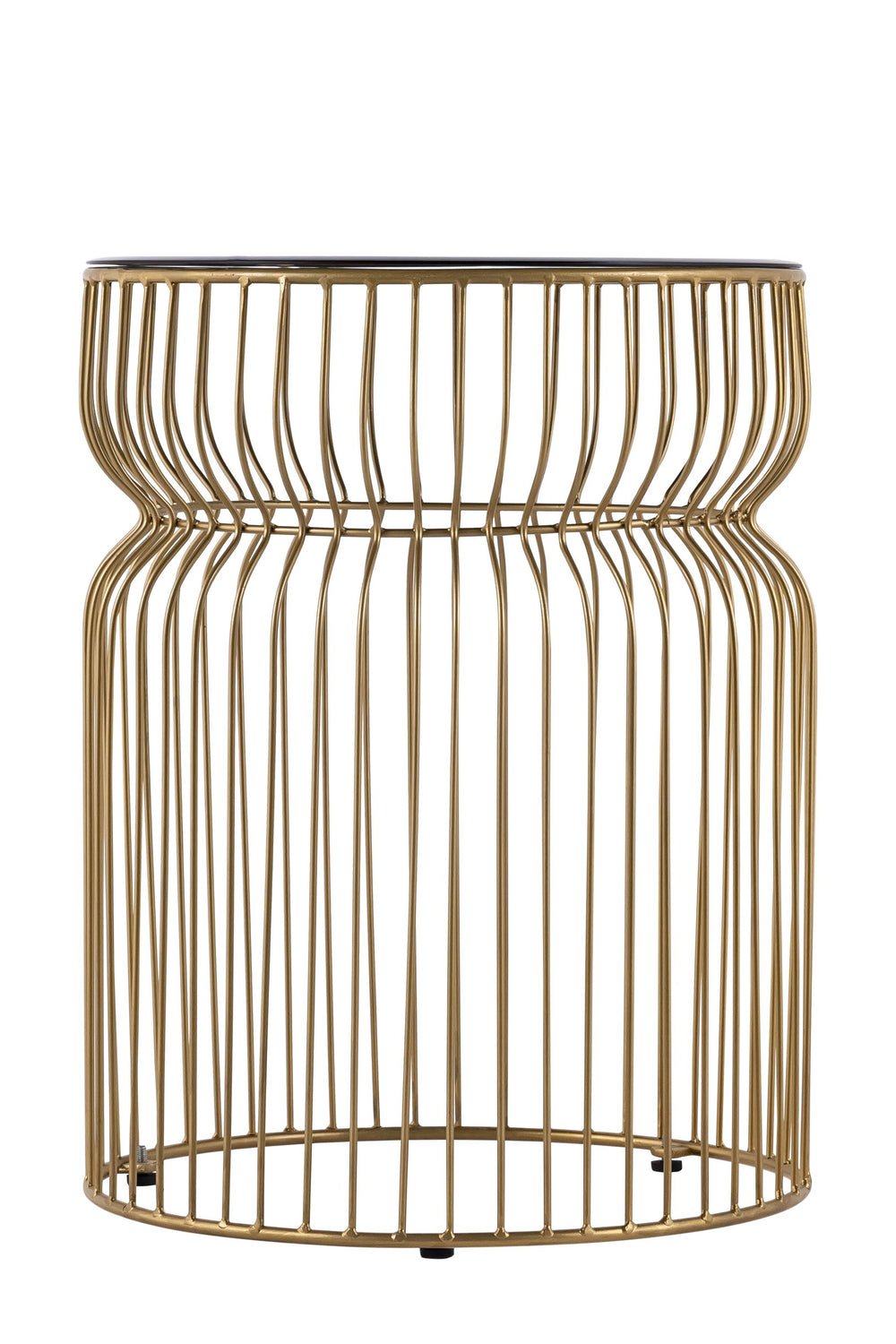 English Elm CT901 Modern Nested Table Set with Tinted Tempered Glass Tops and Sturdy Metal Frame for Living Room Gold B009S01535