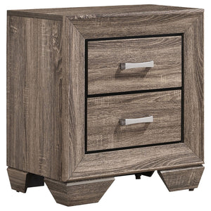 English Elm Oatfield 4-Piece Eastern King Bedroom Set - Washed Taupe Finish, Transitional Style & Storage Solutions B062S00915