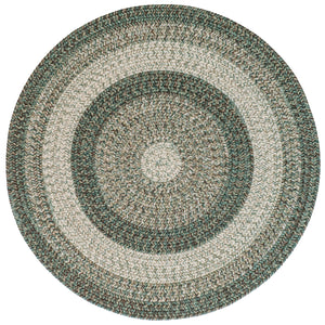 Capel Rugs Sturbridge Elegant Banded Braided Area Rug - Colonial Inspired Design With Modern All-weather Appeal Balsam Green, Multicolor 100% Polypropylene 0223cs0036200
