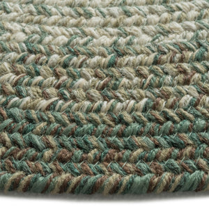 Capel Rugs Sturbridge Elegant Banded Braided Area Rug - Colonial Inspired Design With Modern All-weather Appeal Balsam Green, Multicolor 100% Polypropylene 0223cs0036200