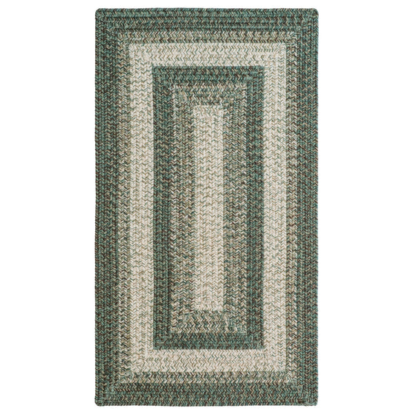 Capel Rugs Sturbridge Elegant Banded Braided Area Rug - Colonial Inspired Design With Modern All-weather Appeal Balsam Green, Multicolor 100% Polypropylene 0223qs00200030200