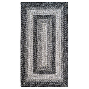 Capel Rugs Sturbridge Elegant Banded Braided Area Rug - Colonial Inspired Design With Modern All-weather Appeal Coventry Gray, Multicolor 100% Polypropylene 0223qs00240036300
