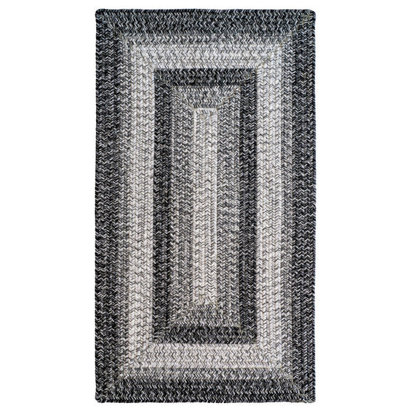 Capel Rugs Sturbridge Elegant Banded Braided Area Rug - Colonial Inspired Design With Modern All-weather Appeal Coventry Gray, Multicolor 100% Polypropylene 0223qs00240036300