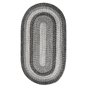 Capel Rugs Sturbridge Elegant Banded Braided Area Rug - Colonial Inspired Design With Modern All-weather Appeal Coventry Gray, Multicolor 100% Polypropylene 0223vs00270048300