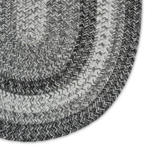 Capel Rugs Sturbridge Elegant Banded Braided Area Rug - Colonial Inspired Design With Modern All-weather Appeal Coventry Gray, Multicolor 100% Polypropylene 0223vs00270048300