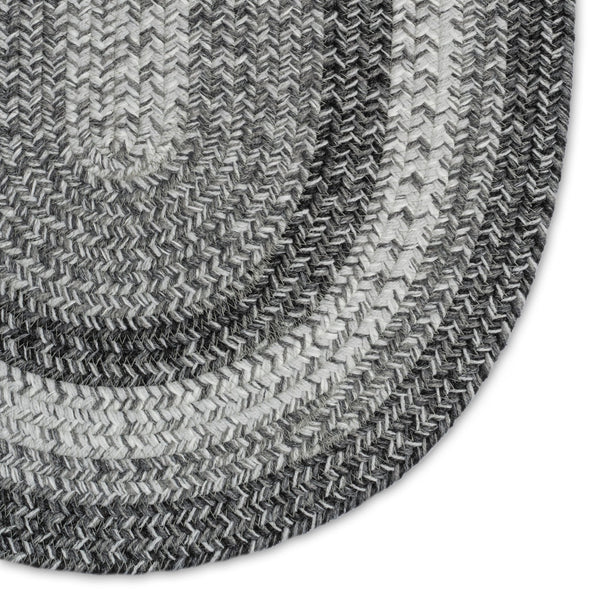 Capel Rugs Sturbridge Elegant Banded Braided Area Rug - Colonial Inspired Design With Modern All-weather Appeal Coventry Gray, Multicolor 100% Polypropylene 0223vs00270048300