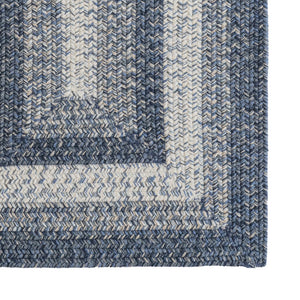 Capel Rugs Sturbridge Elegant Banded Braided Area Rug - Colonial Inspired Design With Modern All-weather Appeal Lake Blue, Multicolor 100% Polypropylene 0223qs00360036400