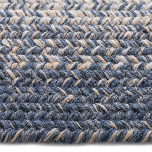 Capel Rugs Sturbridge Elegant Banded Braided Area Rug - Colonial Inspired Design With Modern All-weather Appeal Lake Blue, Multicolor 100% Polypropylene 0223qs00360036400