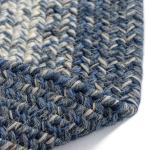 Capel Rugs Sturbridge Elegant Banded Braided Area Rug - Colonial Inspired Design With Modern All-weather Appeal Lake Blue, Multicolor 100% Polypropylene 0223vs00240800400