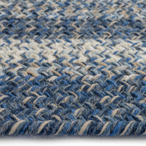 Capel Rugs Sturbridge Elegant Banded Braided Area Rug - Colonial Inspired Design With Modern All-weather Appeal Lake Blue, Multicolor 100% Polypropylene 0223vs00240800400