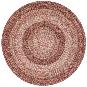 Capel Rugs Sturbridge Elegant Banded Braided Area Rug - Colonial Inspired Design With Modern All-weather Appeal Maple Red, Multicolor 100% Polypropylene 0223cs0036500