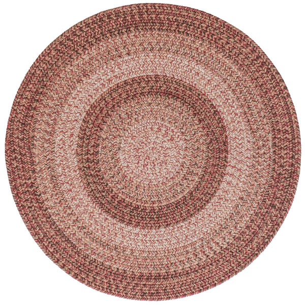 Capel Rugs Sturbridge Elegant Banded Braided Area Rug - Colonial Inspired Design With Modern All-weather Appeal Maple Red, Multicolor 100% Polypropylene 0223cs0036500