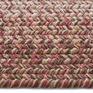 Capel Rugs Sturbridge Elegant Banded Braided Area Rug - Colonial Inspired Design With Modern All-weather Appeal Maple Red, Multicolor 100% Polypropylene 0223qs00240800500