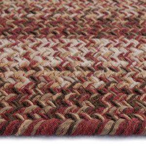 Capel Rugs Sturbridge Elegant Banded Braided Area Rug - Colonial Inspired Design With Modern All-weather Appeal Maple Red, Multicolor 100% Polypropylene 0223vs00240036500