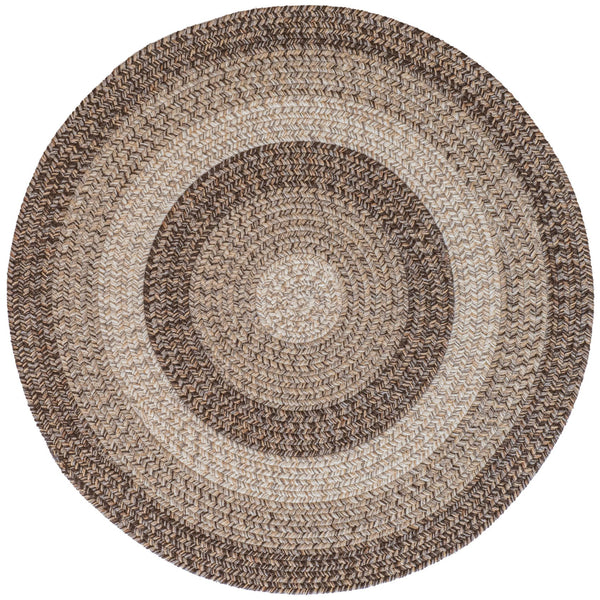 Capel Rugs Sturbridge Elegant Banded Braided Area Rug - Colonial Inspired Design With Modern All-weather Appeal Berkshire Brown, Tan 100% Polypropylene 0223cs0036700