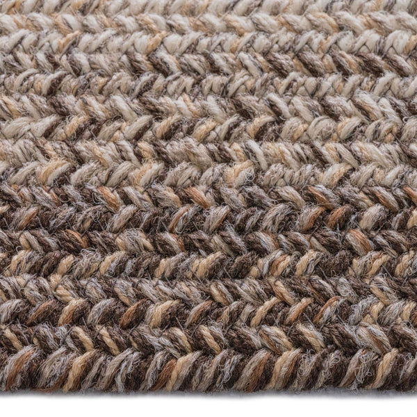 Capel Rugs Sturbridge Elegant Banded Braided Area Rug - Colonial Inspired Design With Modern All-weather Appeal Berkshire Brown, Tan 100% Polypropylene 0223qs00200030700