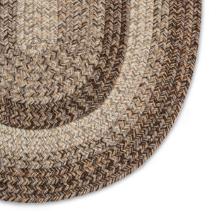 Capel Rugs Sturbridge Elegant Banded Braided Area Rug - Colonial Inspired Design With Modern All-weather Appeal Berkshire Brown, Tan 100% Polypropylene 0223vs03000500700
