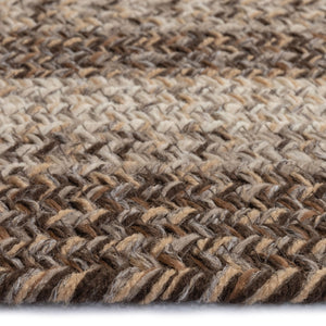 Capel Rugs Sturbridge Elegant Banded Braided Area Rug - Colonial Inspired Design With Modern All-weather Appeal Berkshire Brown, Tan 100% Polypropylene 0223vs03000500700