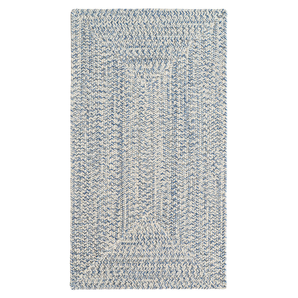 Capel Rugs Stockton Textured Polypropylene Area Rug - Traditional Style With Easy Care & All Weather Performance Light Blue, Ivory 100% Polypropylene 0224qs00270048425