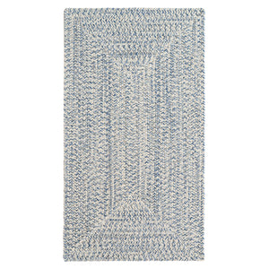 Capel Rugs Stockton Textured Polypropylene Area Rug - Traditional Style With Easy Care & All Weather Performance Light Blue, Ivory 100% Polypropylene 0224qs03000500425