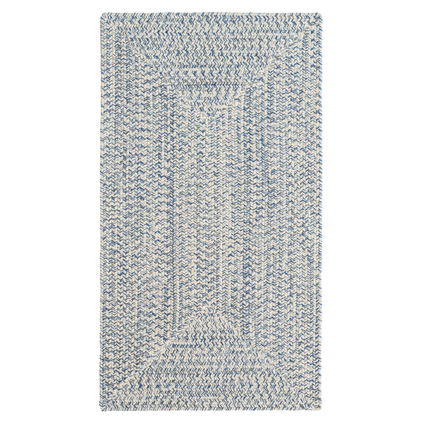 Capel Rugs Stockton Textured Polypropylene Area Rug - Traditional Style With Easy Care & All Weather Performance Light Blue, Ivory 100% Polypropylene 0224qs00200030425