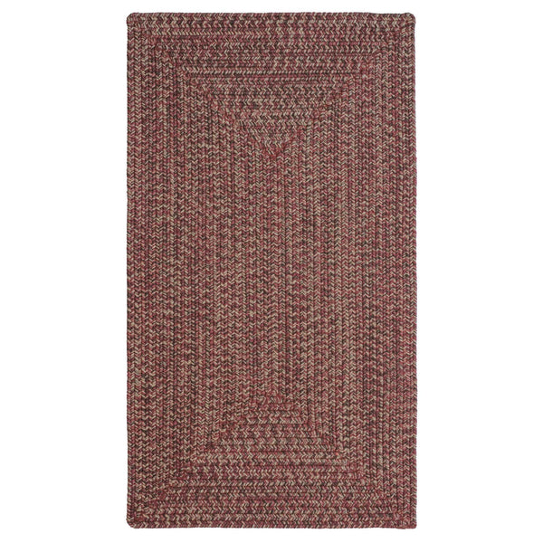 Capel Rugs Stockton Textured Polypropylene Area Rug - Traditional Style With Easy Care & All Weather Performance Dark Red 100% Polypropylene 0224qs00240800575