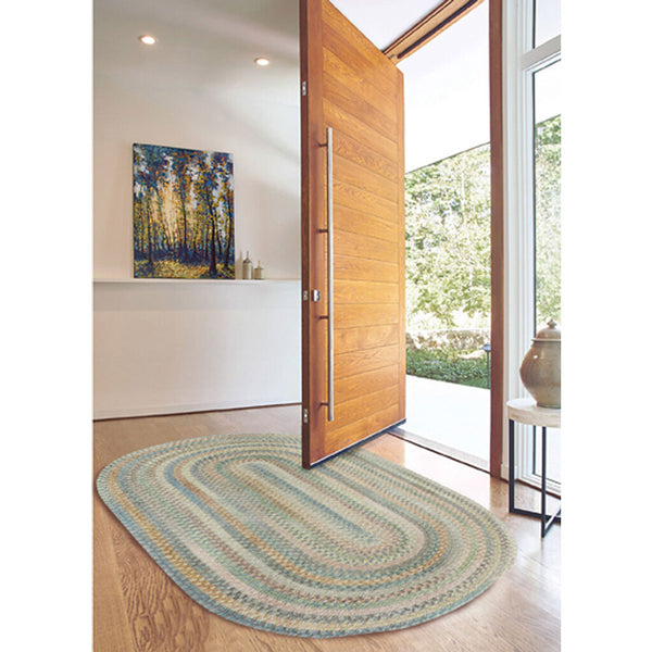 Capel Rugs Synergy Captivating Harmony: Plush Cotton Chenille Inspired By Morning Skies In Elegant Tones Blue Opal 95% Cotton,5% Polyester 0225qs00200030420