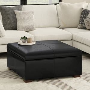English Elm Gabbie Square Coffee Table Ottoman - Modern Versatile Storage Solution For Stylish Living Spaces B136P252701