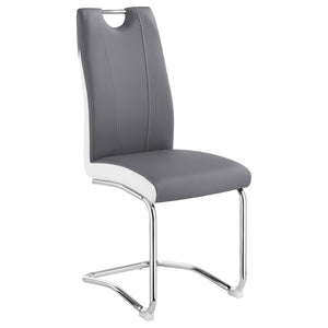 English Elm Jernigan Two-tone Leatherette Cantilever Dining Chairs with Chrome Base Set of 4 B062S01428