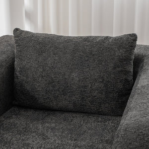 English Elm 40" Chenille Cloud Floor Chair Convertible Sleeper Sofa Lounge for Dorm Apartment Bedroom Gray W3118P388898