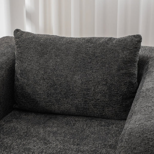 English Elm 40" Chenille Cloud Floor Chair Convertible Sleeper Sofa Lounge for Dorm Apartment Bedroom Gray W3118P388898